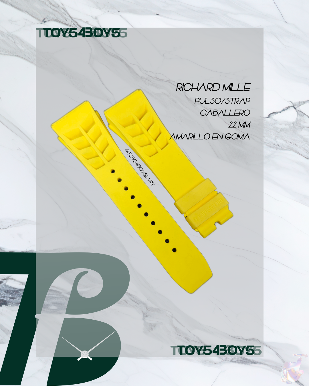 STRAP RICHARD MILLE 22MM AMARILLO EN GOMA