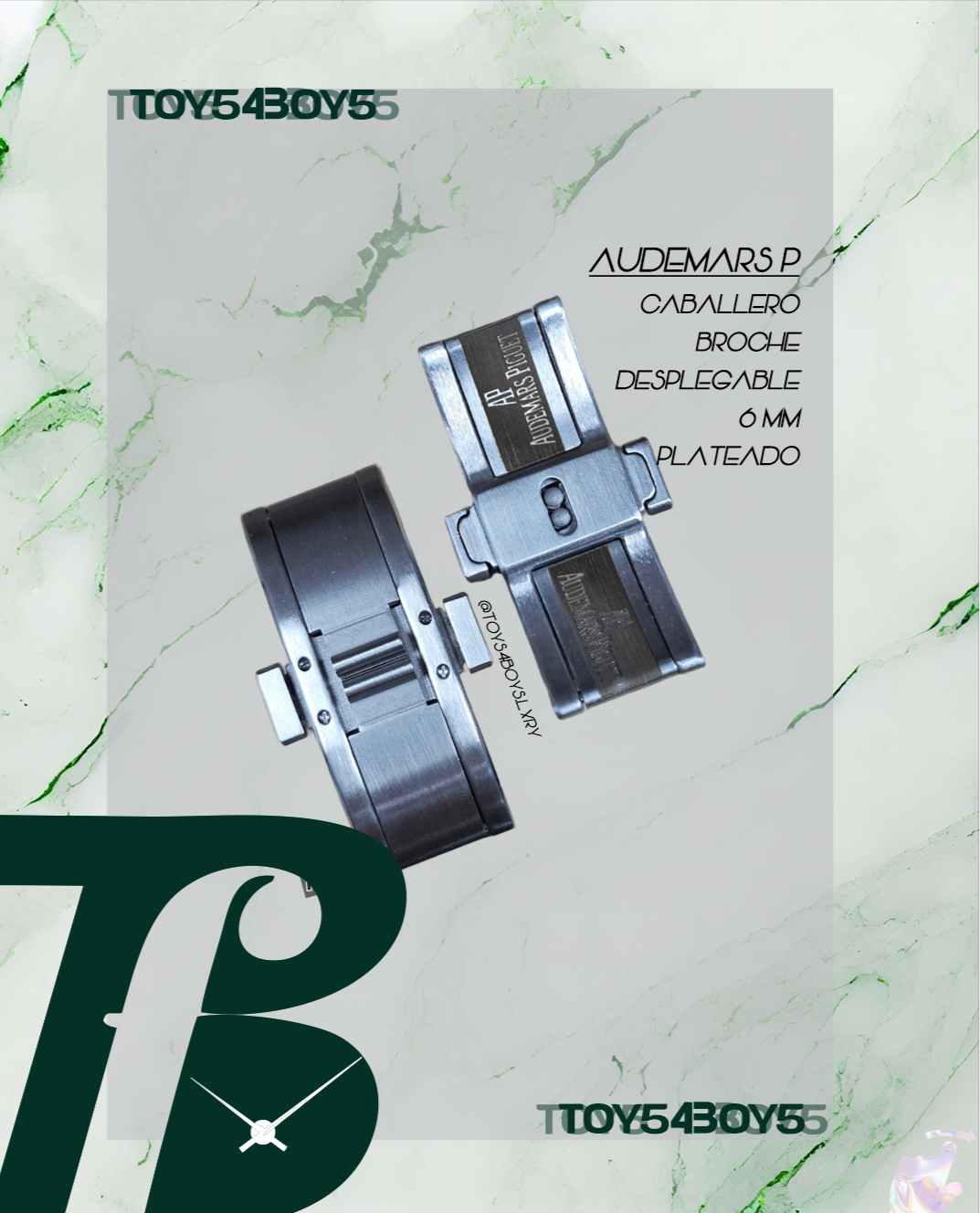 BROCHE DESPLEGABLE AP PLATEADO